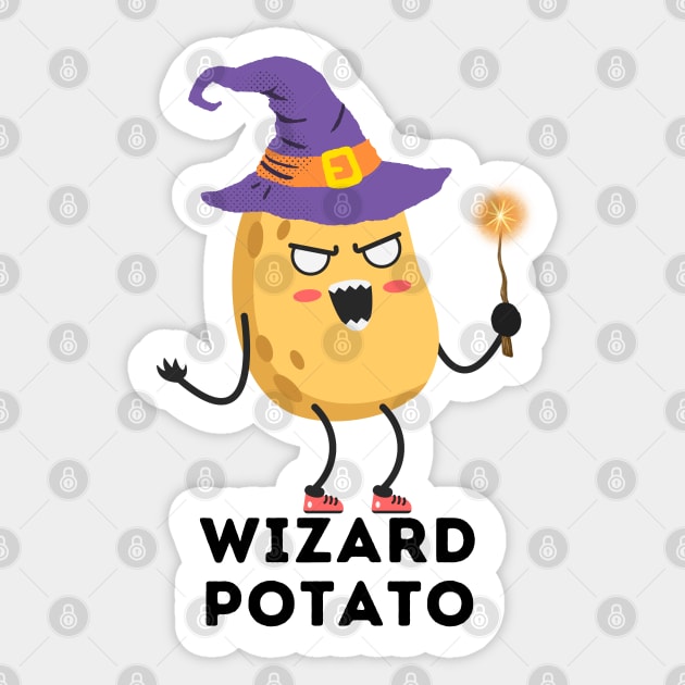 Wizard Potato Sticker by Zero Pixel